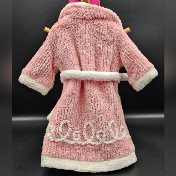 American Girl Emily Pink Chenille Robe with White Trim and White Sash - Retired - Picture 2 of 2